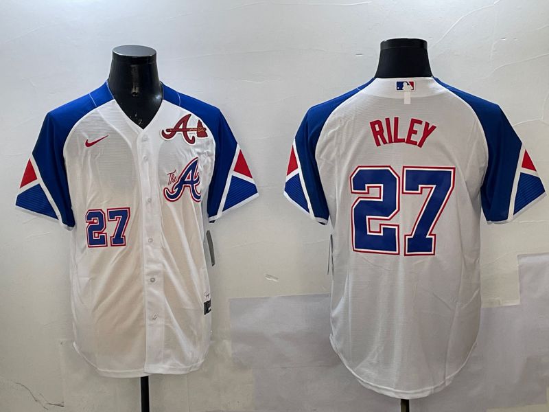 Men Atlanta Braves 27 Riley White City Edition 2025 Nike MLB Jersey style 10